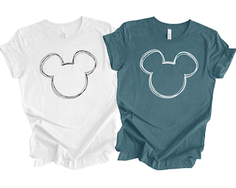 Mickey Sketch Shirt, Simple Disney Shirt, Mickey Shirts, Disney Vacation Shirt, Disney Shirt, Disneyland Shirt, Disney Group Shirts