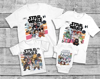 Star Wars Mickey And Friends Shirt, Disney Mickey Han Solo T-Shirt, Goofy Stormtrooper Shirts, Donald Duck Jedi Shirt, Galaxy's Edge Tees