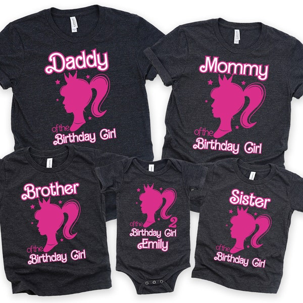 Custom Birthday Girl Party Shirt, Mommy of the Birthday Party Shirt, Birthday Family Matching Shirt, Personalized Birthday Tee, Doll Shirt