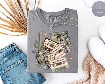 Western Cowgirl Concert T-Shirt, Retro Nashville Rodeo Tee, Vintage Country Music Shirt, Comfort Colors®