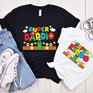 Super Daddio Game Shirt,Daddy Shirt,Kiddio shirt,New Dad Shirt,Dad Shirt,Father&#39;s Day Shirt,Gift for Dad,Super Dad Shirt,Gamer Daddy Shirt