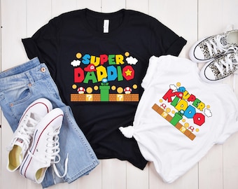 Super Daddio Game Shirt,Daddy Shirt,Kiddio shirt,New Dad Shirt,Dad Shirt,Father's Day Shirt,Gift for Dad,Super Dad Shirt,Gamer Daddy Shirt