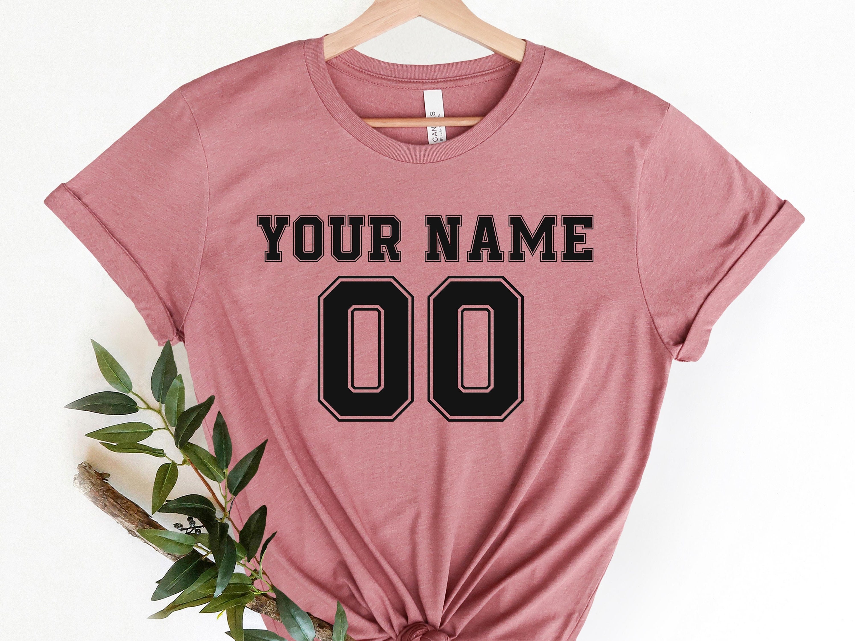 Custom Sports Tshirt Front Back Name and Numberyour Team Etsy