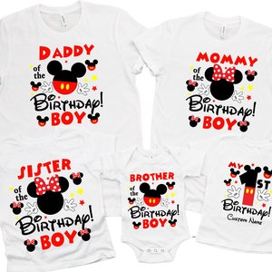 Disney Family Minnie Mickey birthday shirts, Family Matching Mickey Minnie birthday Shirts, Birthday Boy Family Shirt,Bday shirts For Family