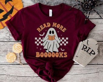 Teacher Halloween Shirt | Halloween Teacher | Read More Books | Spooky Teacher Ghost Shirt | Teacher Teams Shirt | Halloween Party | Vintage
