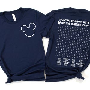 Disneyworld Shirt, Funny Interactive Disney Shirt, Waiting In Line Puzzle Double Side Disney Shirt, Disney Dad