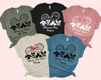 Custom Disney Trip 2026 Shirts, Disneyland Family Shirt, Disney Squad Shirt, Minnie and Mickey Shirt, Disney Birthday Shirt, Disney 2026 Tee