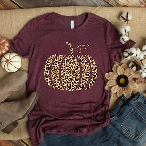 Leopard Pumpkin Shirt, Cheetah Pumpkin Shirt,Thanksgiving Shirt, Thankful Shirt,Fall Shirt, Hello Pumpkin,Family Matching Shirt