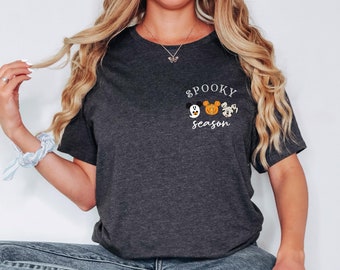 Spooky Season Mickey Head Shirt, Mickey Boo Halloween Shirt, Pumpkin Mickey, Disney Spooky Shirt, Disney Halloween Shirt, Mickey Pocket