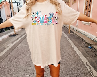 Disney Nurse Characters Shirt, Disney Nurse T-shirt, Nursing School Student Gift, Nurse's Day 2026 Tee, gift for nurse
