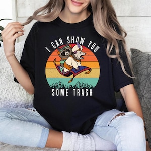 Vintage Aladdin Possum Raccoon Shirt, Funny Raccoon Lover Gift, I Can Show You Some Trash Panda Shirt, Trending Shirt