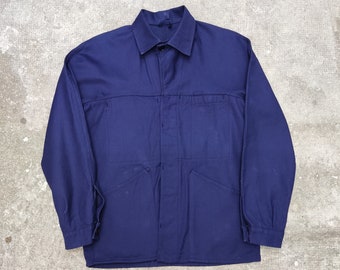 Veste De Travail Bleu 1950's Adolphe Lafont Manches Raglan - Etsy