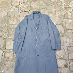 Blouse nylon gris 1960&#39;s Au Molinel Deadstock Taille 1 - Vêtement de travail français (taille 0 disponible)