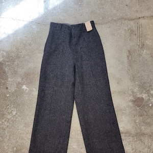 Pantalon de travail 1930’s laine gris martingale Taille 44