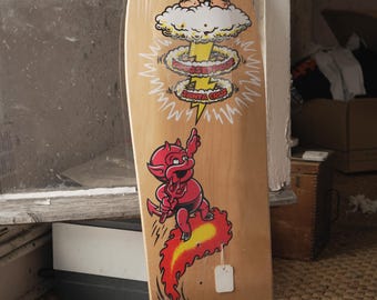 90's Vintage 1990 SANTA CRUZ Skateboards Bod Boyle T Shirt Large