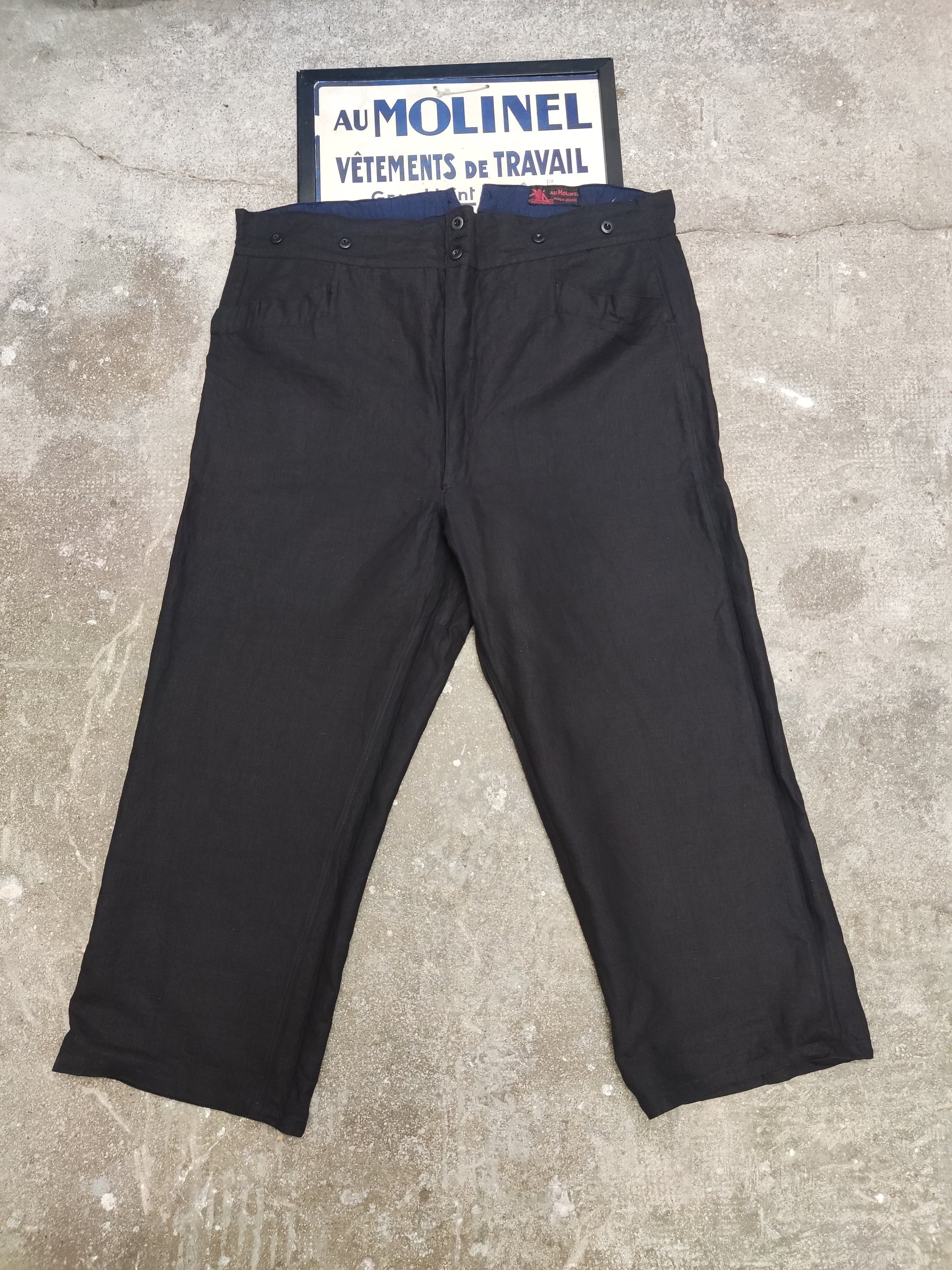 パンツ 40s AU MOLINEL Linen Maquignon Pants 52 40s AU MOLINEL Linen Maquignon Pants 52 Pantalón maquignon Au