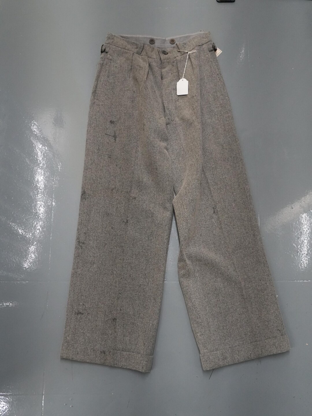 Pantalon 1940'S Laine Francais DEADSTOCK Taille 36 - Vêtement De