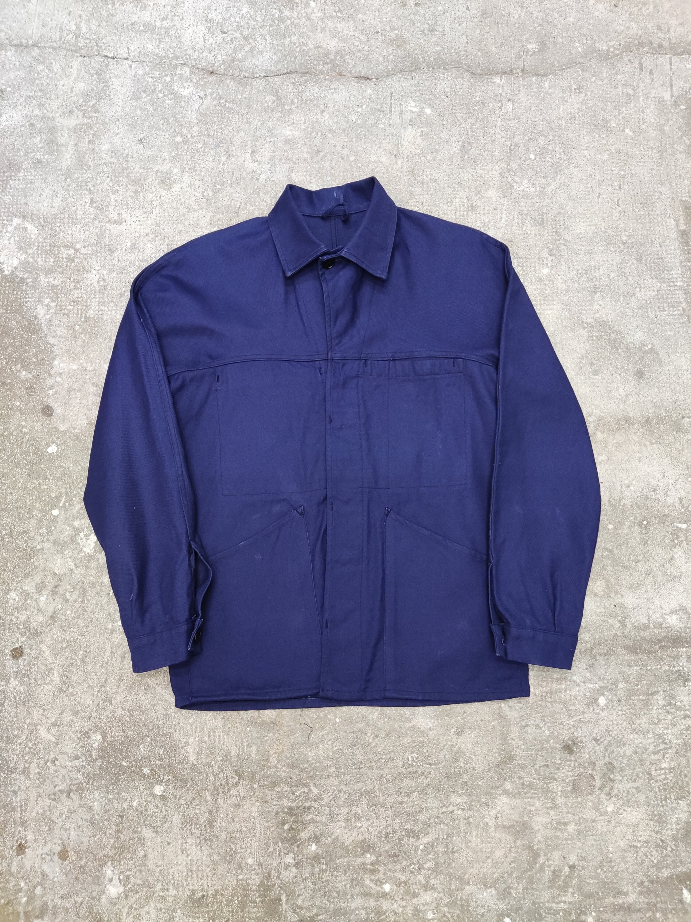 Veste De Travail Bleu 1950's Adolphe Lafont Manches Raglan - Etsy