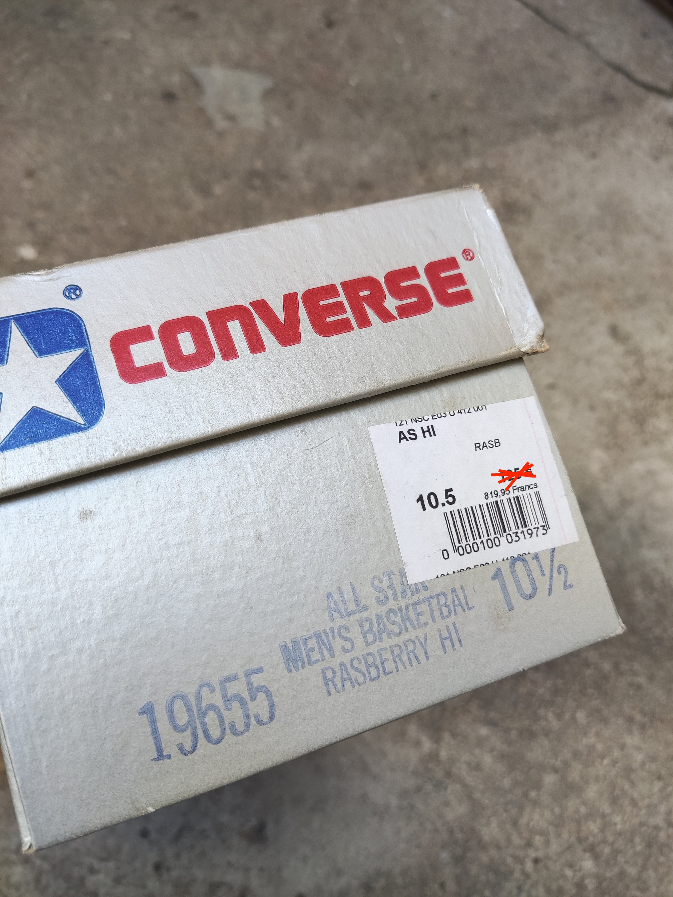 Converse All-star 1980's Made in USA Raspberry Hi US10 1/2 Deadstock ...