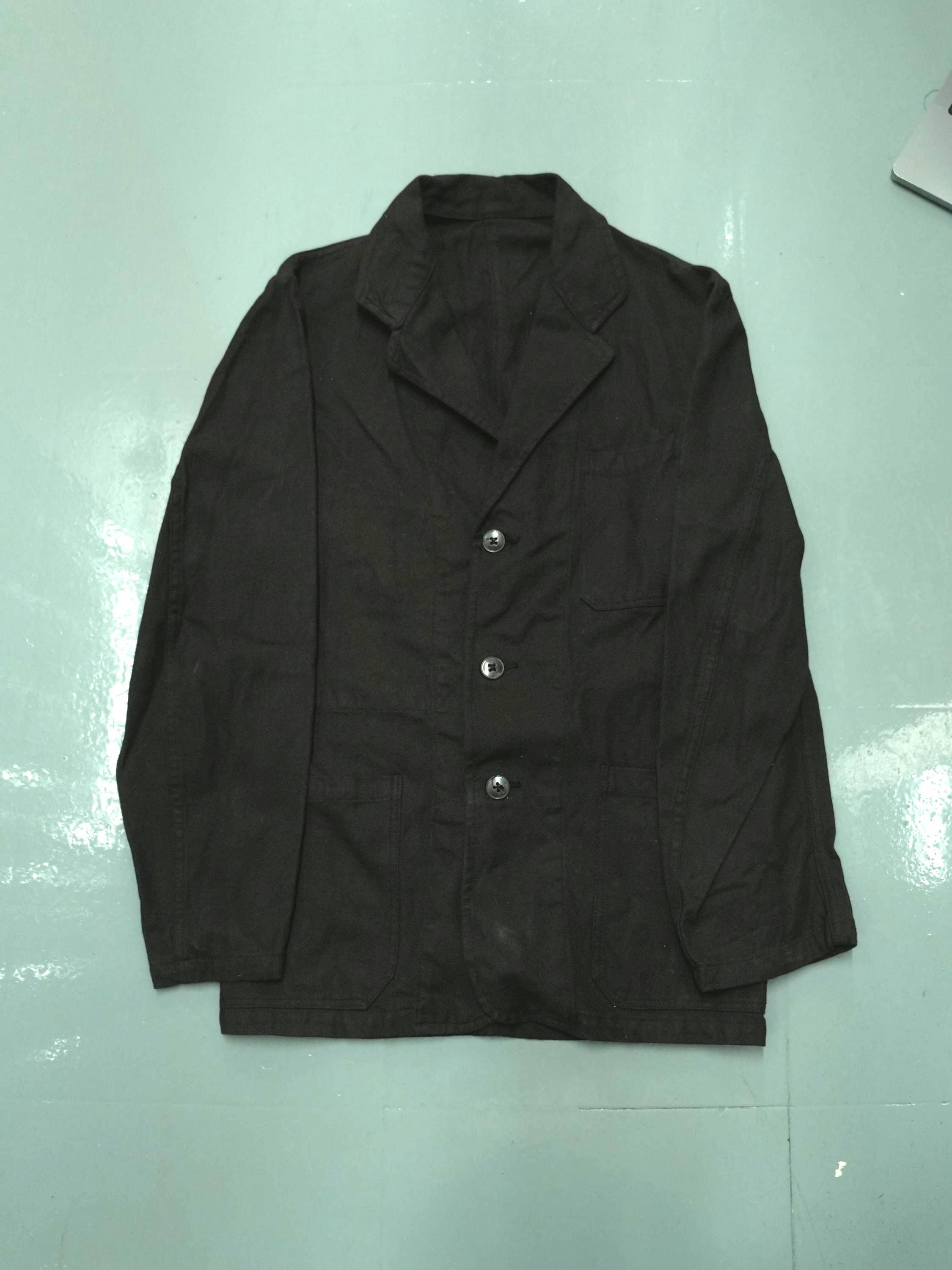 Veste de travail française 1940's manteau de corvée NOIR taille