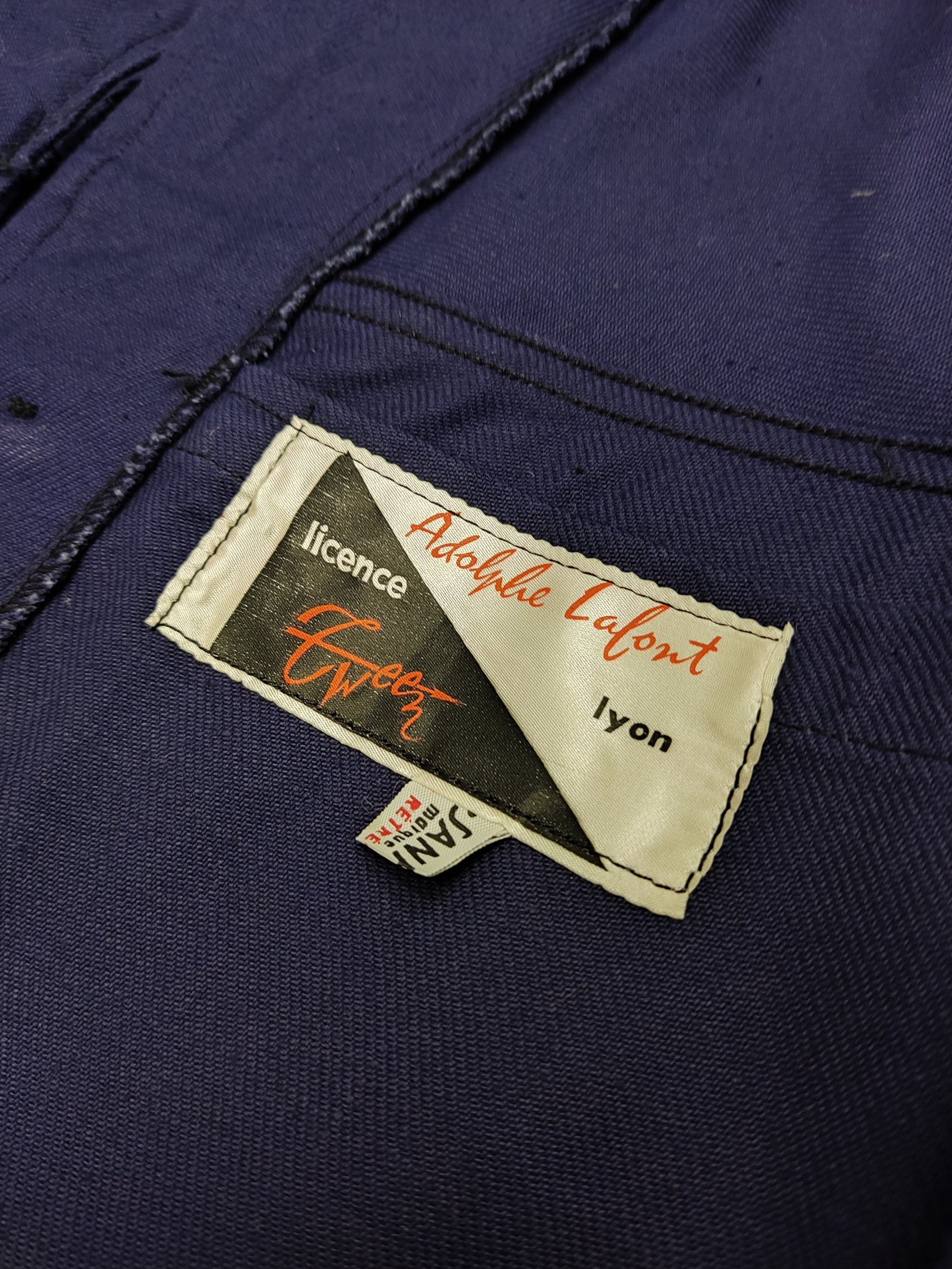 Veste De Travail Bleu 1950's Adolphe Lafont Manches Raglan - Etsy