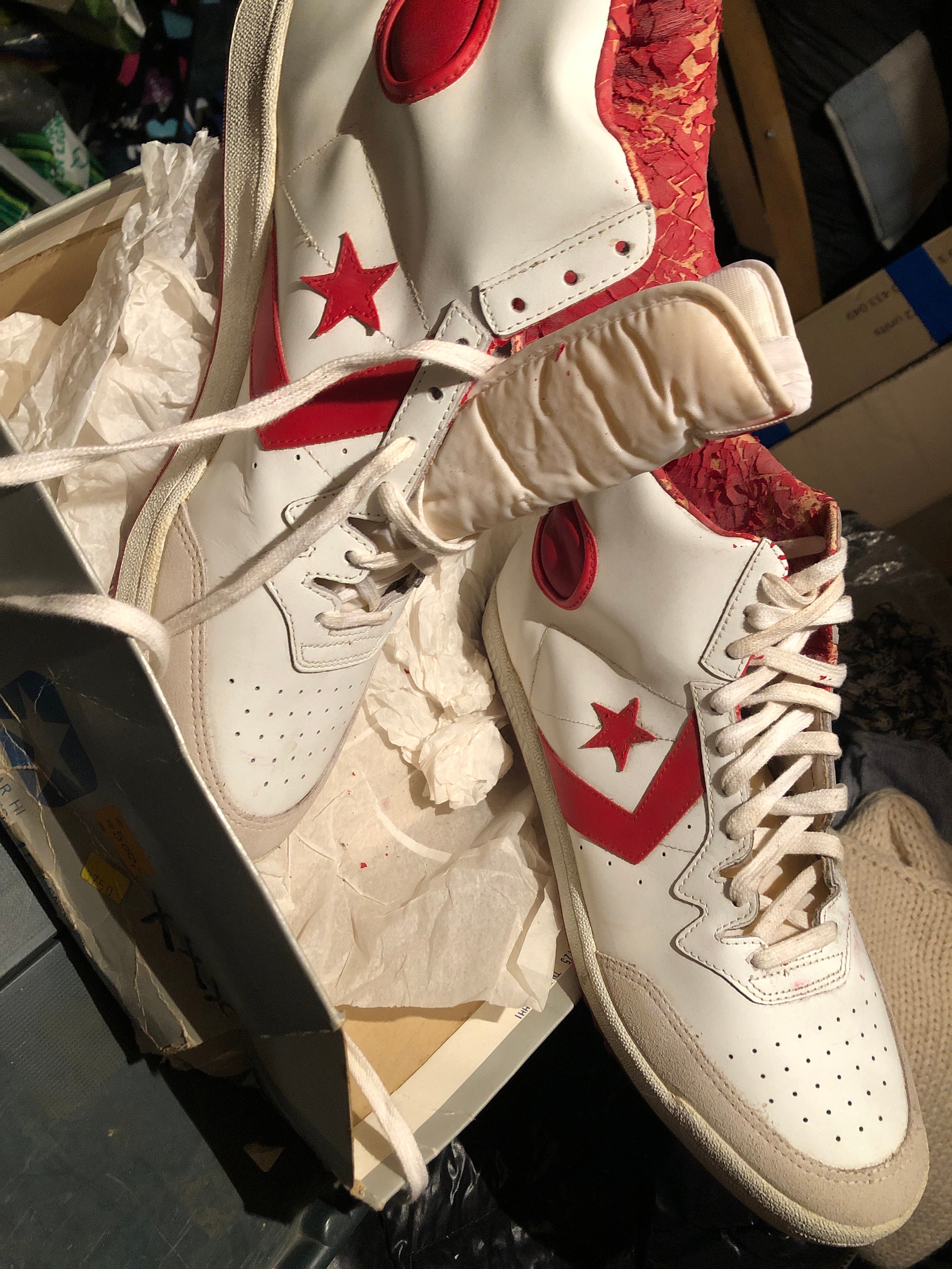 Converse rouge a pois blanc sale