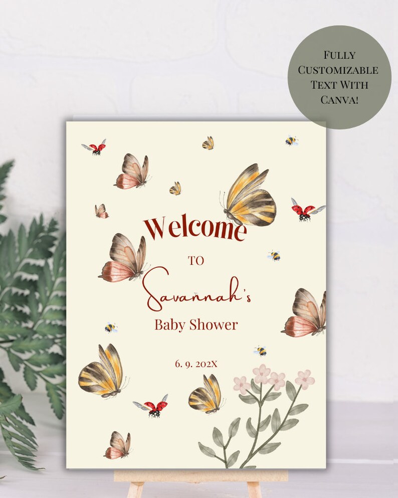 Little Love Bug Butterfly, Lady Bug & Bumble Bee Baby Shower Printable ...