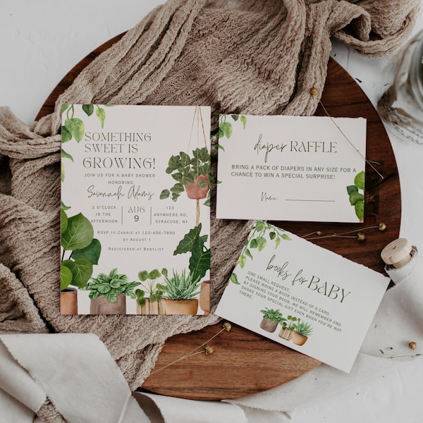 Greenery Baby Shower Bundle: Botanical Plant Theme (Digital Download)