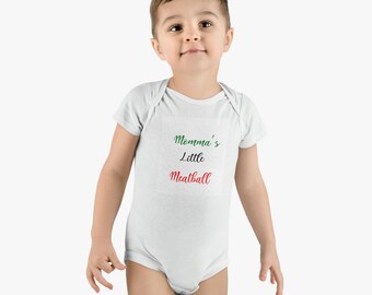 Momma's Little Meatball, Italian Baby Short Sleeve Onesie®