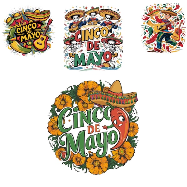 10 Bundle Cinco de Mayo PNG, Cinco de Mayo SVG, Fiesta SVG, Mexican hat Sombrero, Cinco de mayo shirt, Mexican shirt design Png Svg download