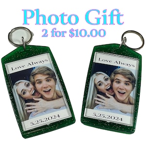 Photo Key Chain lasting Memories Personalized Photo Key Holder Custom Gift, Picture Key Ring, Photo Keepsake, Gift Him/Her
