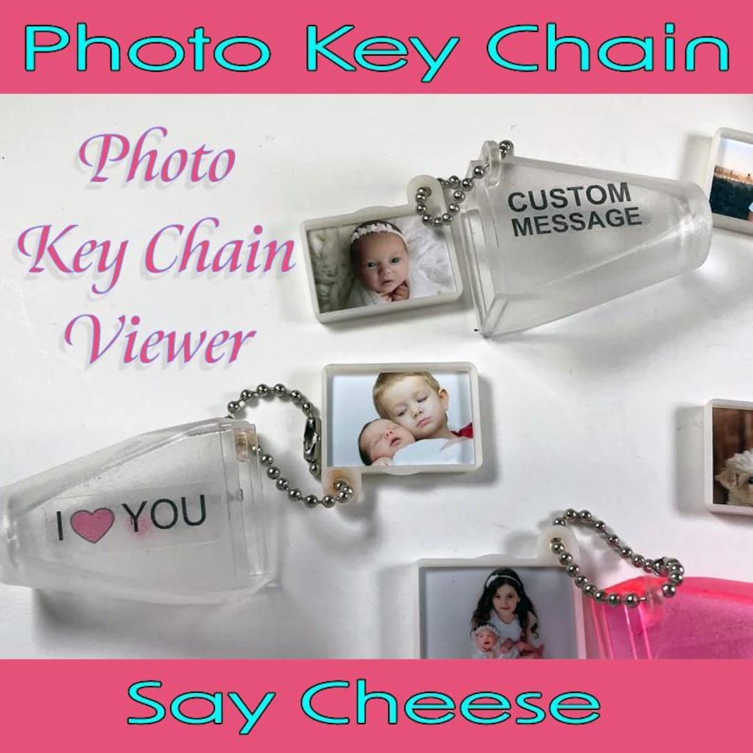 Photo Viewer Keychains Send Us Your Photo - Small Photo Viewer Key Chain, Mini Retro Picture ...