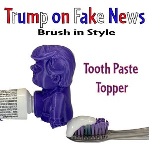 BOGO 2 Get 1 Free Trump Badezimmer Zahnpasta Spender, Trump Design, Badezimmer Dekor, Kinder Zahnpasta Halter, Geschenk für Ihn