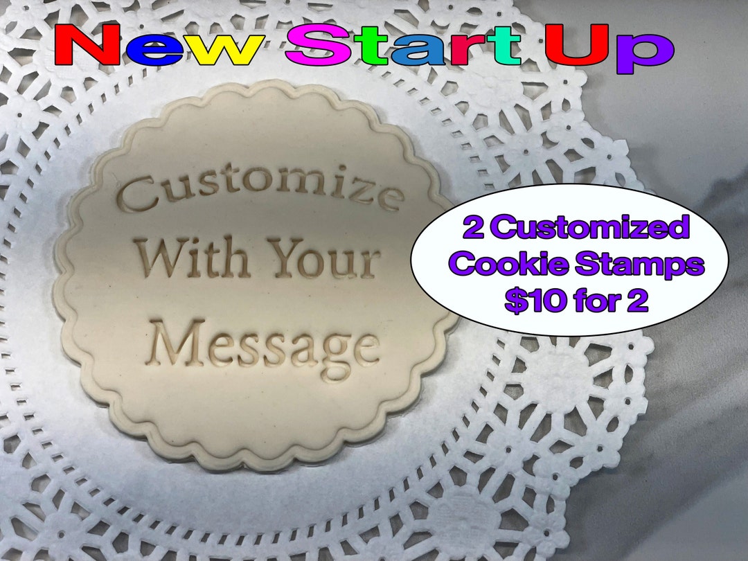 2 Custom Cookie Cutter Stamps. Make Your Mark on Every Baked Treat With I Love You Stamp and