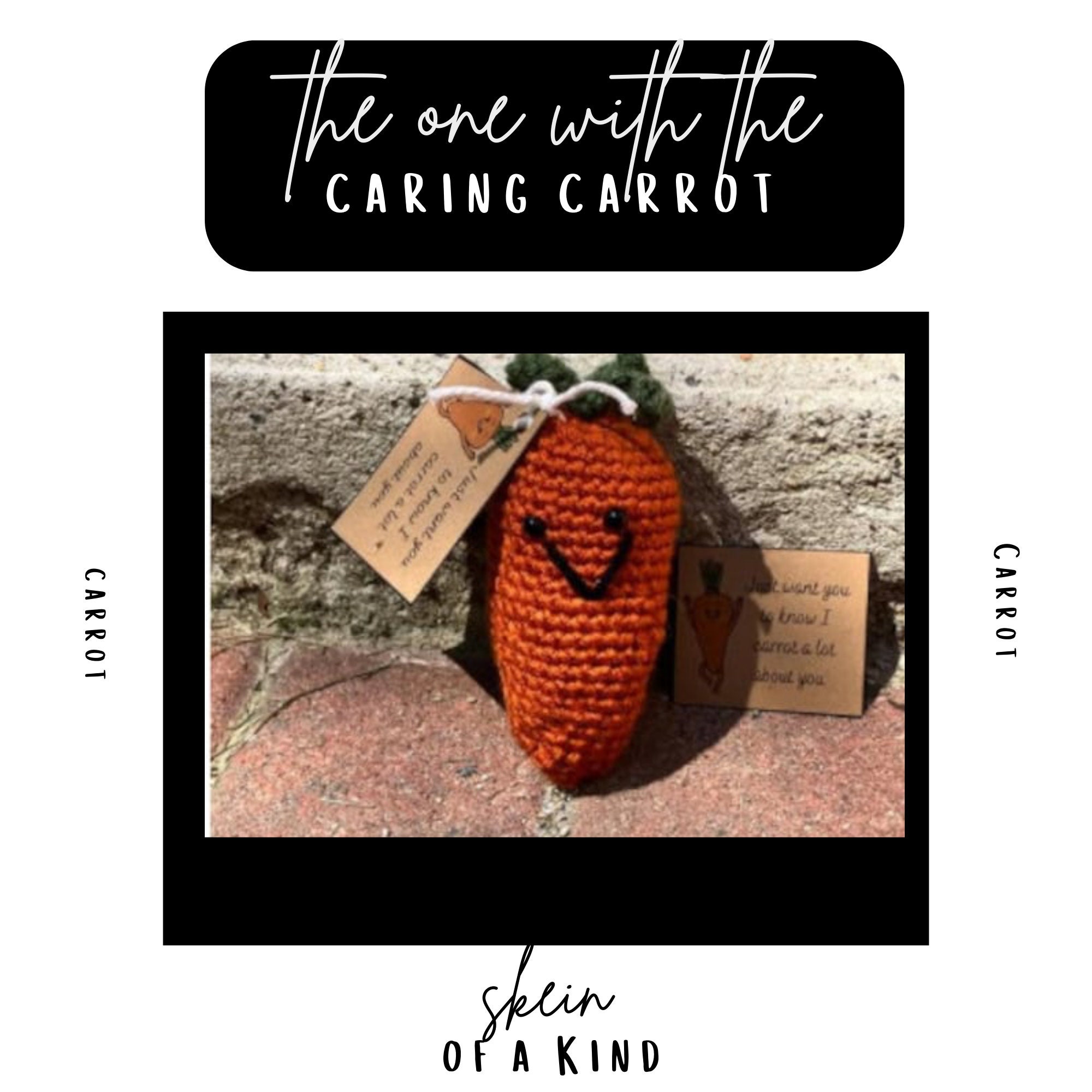 Handmade Crochet Caring Carrot Knitted Yarn Positive 