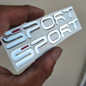 Coppia adesivi resinati 3D logo fiat 500 sport