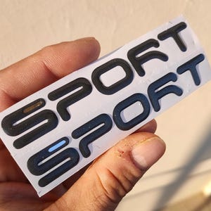 Coppia adesivi resinati 3D logo fiat 500 sport