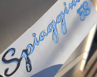 Resin sticker 3D logo 500 Spiaggina