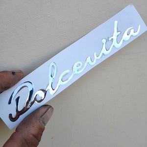 Adesivo resinato 3D logo fiat 500 Dolcevita