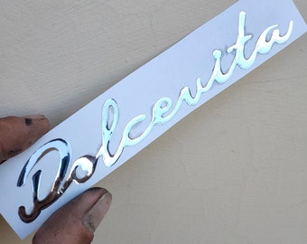 3D resin sticker logo fiat 500 Dolcevita