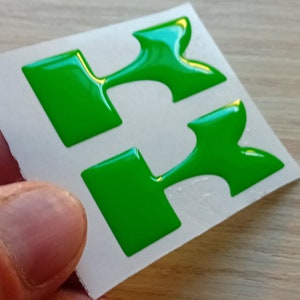 Coppia adesivi resinati 3D logo Kawasaki