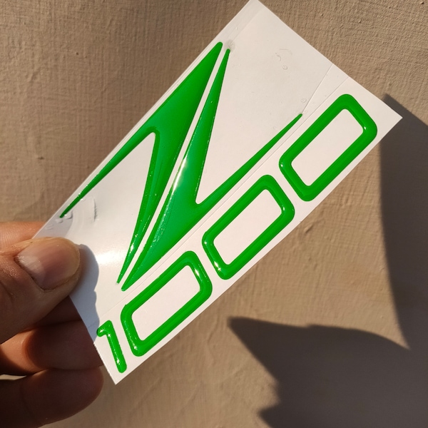 Adhésif en résine 3D Kawasaki Z1000 tout vert