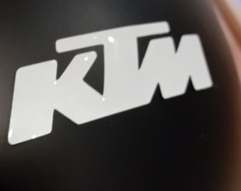 Pair of 3D resin stickers written KTM... Reflective!