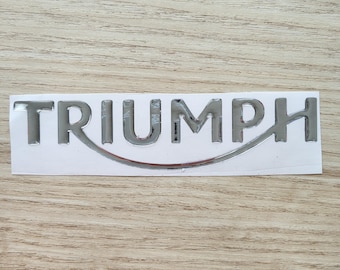 3D Triumph new logo chrome resin sticker