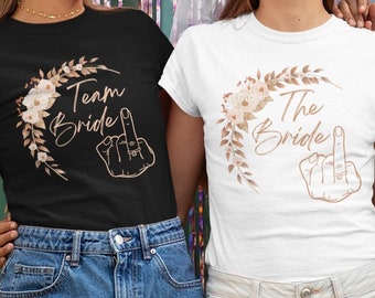 Team/The Bride Finger Design I Team/The Bride Polter Shirt I Short-Sleeved Women's T-Shirt