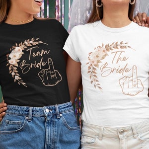 Team/The Bride Finger Design I Team/The Bride Polter Shirt I Short-sleeved women&#39;s T-shirt