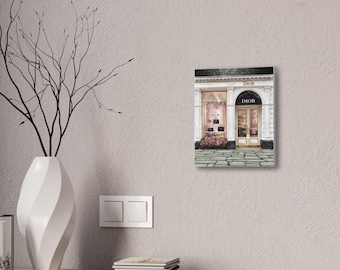 Luxus Mode Wandkunst, Paris Boutique Druck, Chic Storefron Dekor, Glam Mode Illustration, Designer inspiriertes Kunstwerk