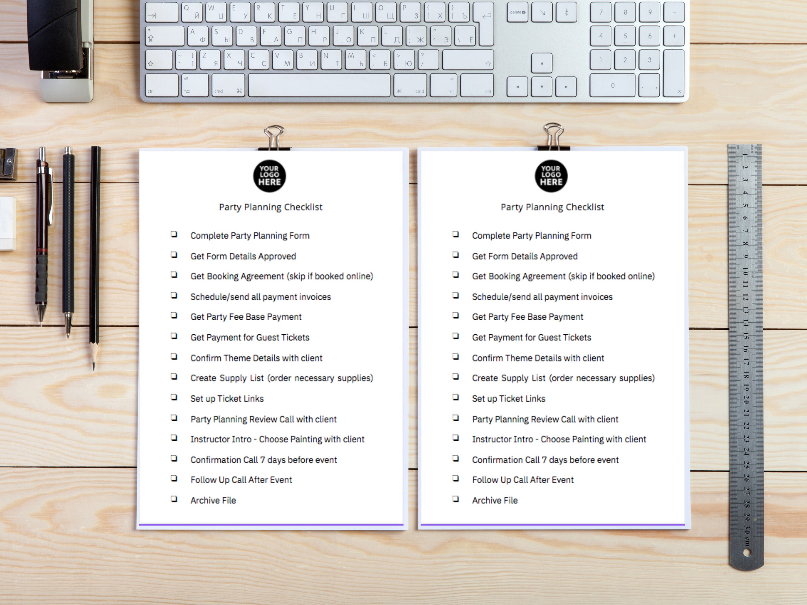 Paint Party Planning Checklist Printable Checklist Planner for Paint