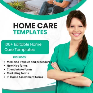 Home Care Business Templates 100 Editable Templates Etsy