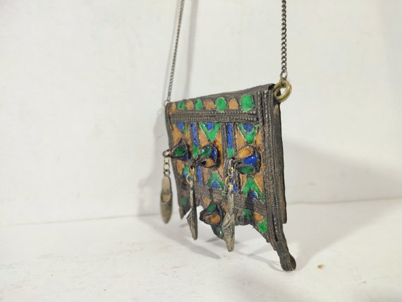 Porte Amulette en Argent Cloisonné / 19ème Maroc … - image 2